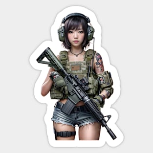 Tactical Girl Sticker